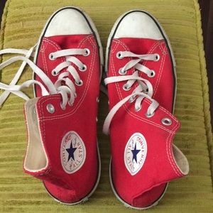 Red hightop converse